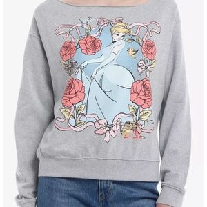 Disney Cinderella Drawing Boatneck Sweatshirt,
